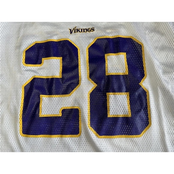 Authentic Reebok Men’s Minnesota Vikings Adrian Peterson #28 jersey white XXL - Picture 3 of 9
